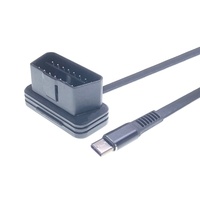 AOTAI Car OBDII Detection Cable OBD2 to Type-C Driving Record Car Charging Data Cable