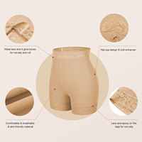 Pour Hexin femmes Shapewear gros minceur culotte vérifié Pro BBL Shorts taille moyenne contrôle ferme grande taille Nylon matériel