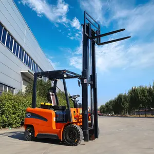 Ücretsiz kargo CE EPA çin üretici 4x4 elektrikli Forklift 3 ton 4 ton 5 ton çiftlik Forklift elektrikli kamyonlar belden