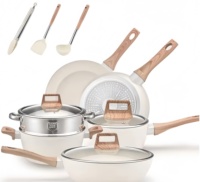 Ensemble de casseroles en granit antiadhésif, résistant à la chaleur, avec poignée en bakélite, fond à induction, pour la cuisine à domicile