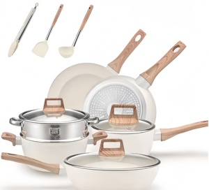 Set di Pentole Antiaderenti in Granito con Manici in Bakelite Resistenti al Calore e Fondo per Induzione, per Cucina Domestica - Product Image 6