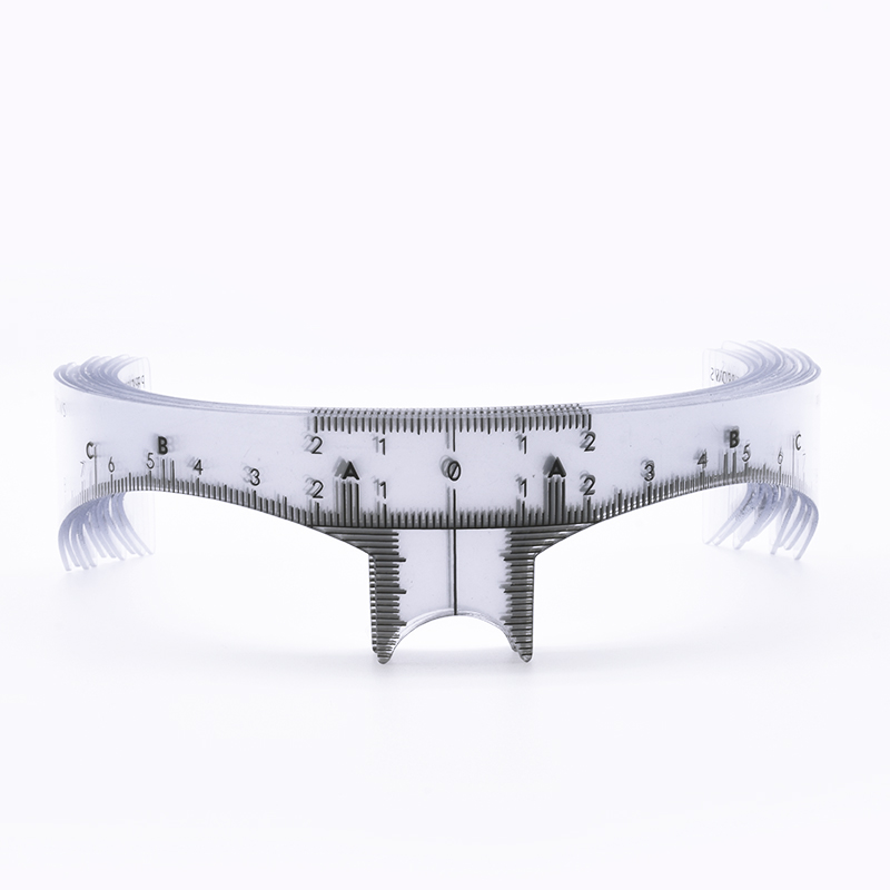 OEM/ODM Полуперманентная Пластиковая направляющая для бровей Microblading штангенциркуль Точная линейка для бровей измерительный инструмент