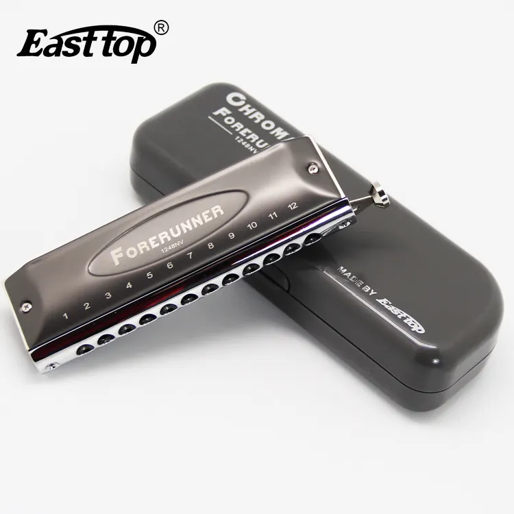 EASTTOP 1248NV key of C 12 hole 48 tone NEW chromatic harmonica without valves