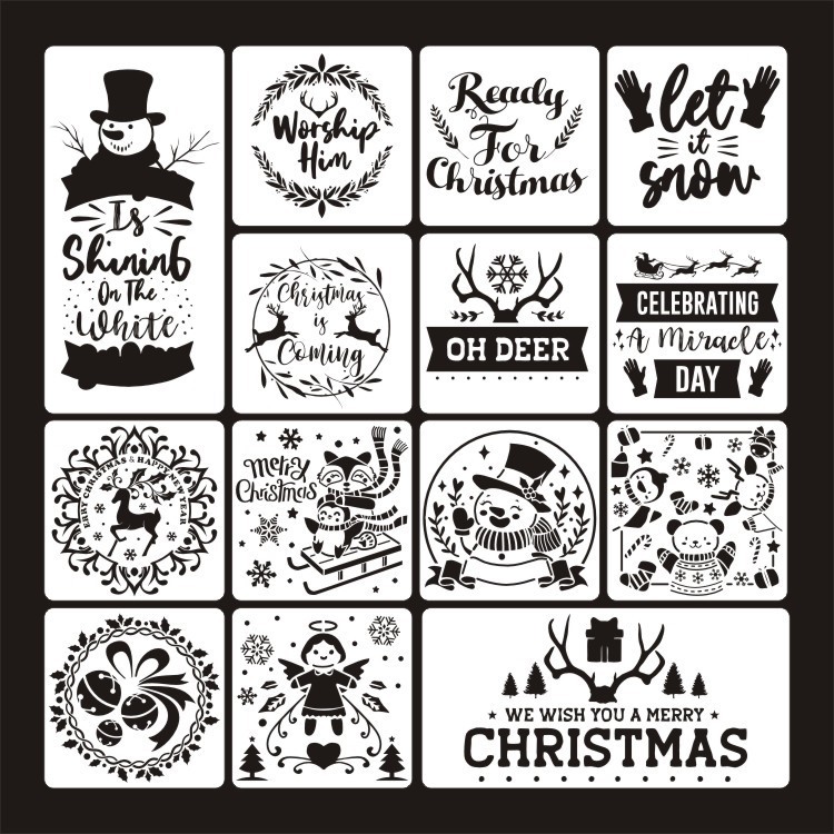 Пользовательские искусства пластиковые трафареты вырез вспомогательный Хэллоуин живопись шаблон