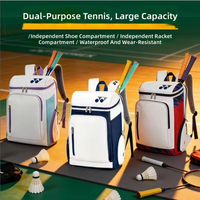 Sac à dos de badminton et de tennis imperméable grande capacité en PU, marque XY, avec compartiment à chaussures séparé, idéal pour la course à pied – Offre spéciale prix usine