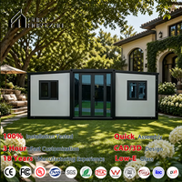 Casa Contenedor Modular Prefabricada Expandible de Acero Ligero con Panel Sándwich de 40 y 20 Pies, 1-4 Dormitorios, Cocina de Lujo, Tipo Granny Flat, Resistente al Fuego