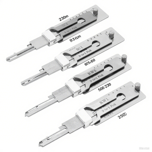 <span class=keywords><strong>2</strong></span>-in-1 オートピック＆デコーダー SC4 SC1 KW1 KW5 スチールメタルキーブランク ロックピッキングツール シルバー HUANYU 鍵屋向け - Product Image 1