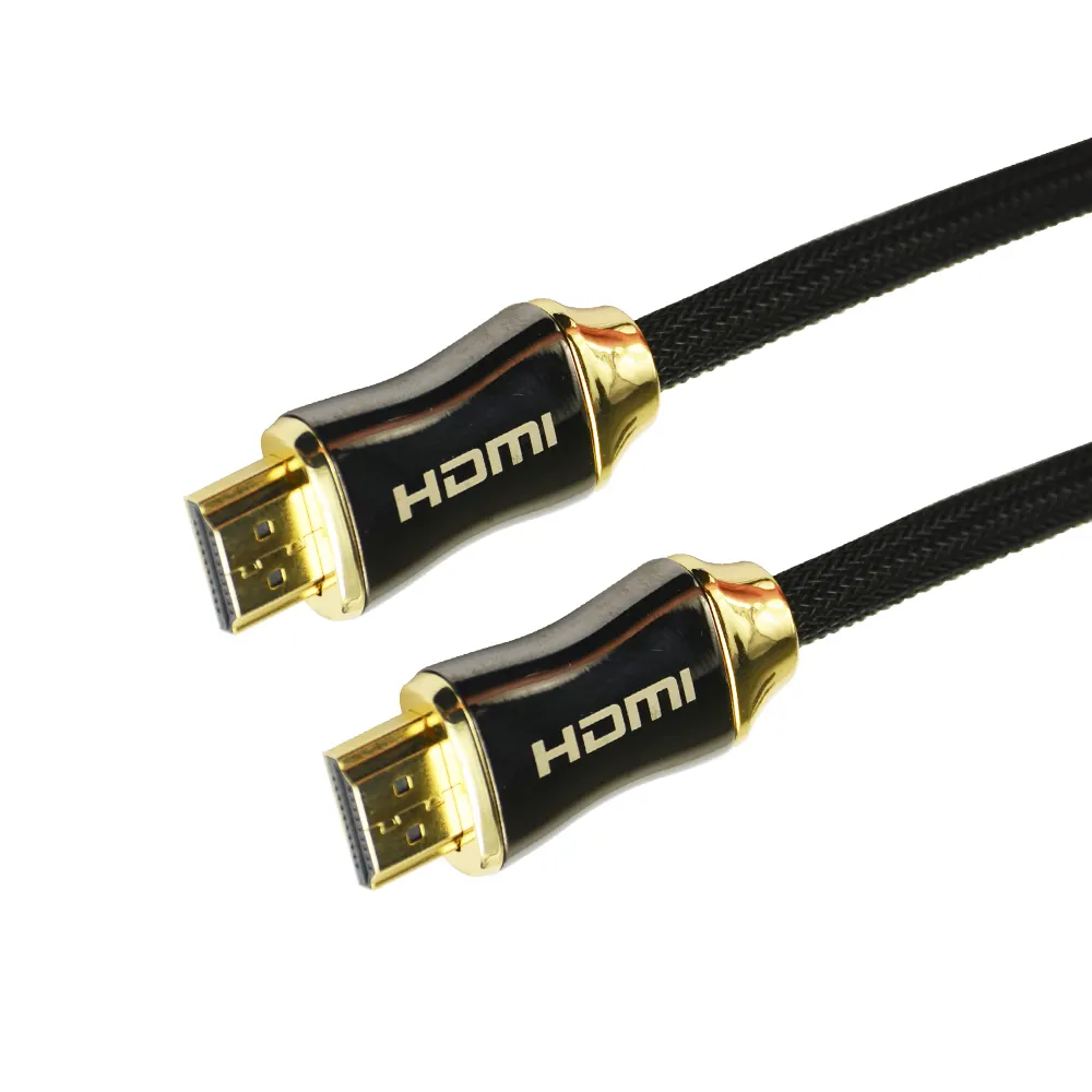 كابل HDMI نحاسي متعدد المحاور عالي الجودة بطول 5 متر بطبقة نارية - نارية مع موصل مطلي بالذهب وجودة فيديو وصوت فائقة بدقة 4K وHD