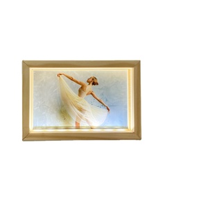 Holesale me ececoration ight ightbox hadhadow Ox 3D EEframe frame marco de madera hohoto - Product Image 1