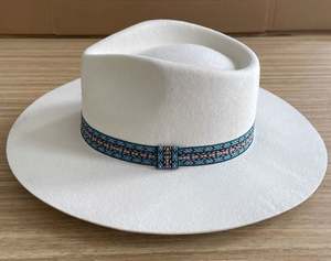 A111303 Chapeaux Fedora en feutre 100% laine australienne à large bord, style classique, avec sangle, unisexe, pour jazz, décontracté, fête, toutes saisons - Product Image 5