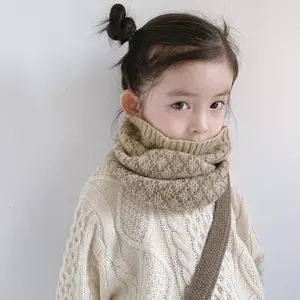 Kids Soft Chunky Neck Warmer for Fall Winter Knitted Scarves Warm Toddler Girl Infinity Scarf