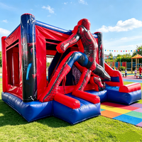 Château gonflable commercial extérieur à thème super-héros Spider-Man, structure de saut gonflable en PVC