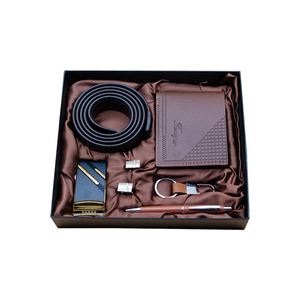 Men's Corporate Watch Wallet Belt Pens 5Pcs Set <b>Gift</b> With Box - Product Image 1