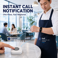 Système d'appel sans fil pour serveurs de restaurant, compatible avec jusqu'à 500 boutons d'appel, alerte vibrante pour café et hôtel