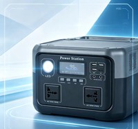 Alimentation portable LiFePO4 800W avec contrôleur MPPT, onde sinusoïdale pure, lampe torche, système d'éclairage de secours pour voiture, panneau solaire extérieur
