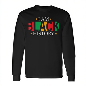 T-shirt a maniche lunghe I Am Black History, diritti civili, potenziamento delle minoranze nere - Product Image 3