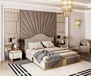 Cabeceros de <span class=keywords><strong>Tela</strong></span> 3D con Diseño Floral, Estilo Moderno, para Montar en la Pared, Reutilizables, Desmontables, Tapizados en Terciopelo, Antiestáticos, con Espuma de PE - Product Image 1