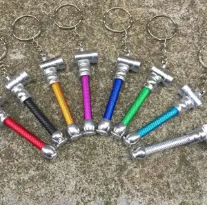 Красочные портативные трубы Металлический Алюминиевый сплав мини-брелок труба