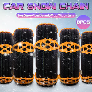 Cadenas de Nieve para Auto, 4/8 Piezas, Universales, Correas Antideslizantes de TPU para Neumáticos, Cadenas de Emergencia Antideslizantes para Auto - Product Image 1