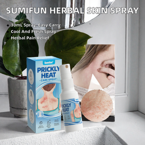 Sumifun Private Label <span class=keywords><strong>Prickly</strong></span> <span class=keywords><strong>Heat</strong></span> Powder Spray Rinfrescante per Pelle Secca con Vitamina E e Ingredienti Erboristici 30mL - Sollievo dal Dolore e Cura della Salute - Product Image 2