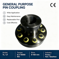 Couplage à disque en acier TL avec manchon en caoutchouc flexible, personnalisable OEM, installation facile, amortissement des vibrations pour transmission de puissance moteur