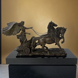 Романтическая медная статуэтка ангела на колесах, креативная гравировка, 3D-дизайн в виде животного, декор для дома, подарок, металлические изделия для гостиной, прихожей, кабинета - Product Image 4