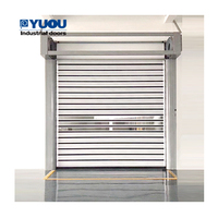 Puerta espiral automática de aluminio pesado, hermética, aislada, para talleres eficientes