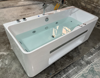 Baignoire de luxe autoportante intelligente multifonctionnelle pour hôtel et gîte, pour 1 personne, avec fonction surf et ambiance chauffante