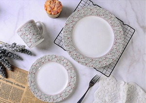 Wholesale Custom 18pcs Decal New Design Custom Logo Colored Porcelain Ceramic <b>Dinnerware</b> Set - Product Image 6