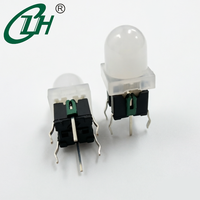 Interruptor de Botón Pulsador Táctil Momentáneo LED Verde Iluminado de 6x6mm 1NO con Tapa Redonda Abombada 30V 0.03A para Dispositivos Electrónicos