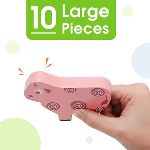 Giochi di Equilibrio con Animali per la Coordinazione Occhio-Mano e l'Educazione Precoce, Blocchi di Costruzione in Legno per Impilare e Costruire Edifici Alti - Product Image 3