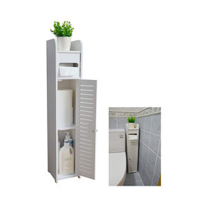 Rangement de salle de bain en bois, armoire d'angle fine de toilette, évier étroit, étagère d'organisation pour porte-papier, 1 pièce - Product Image 6