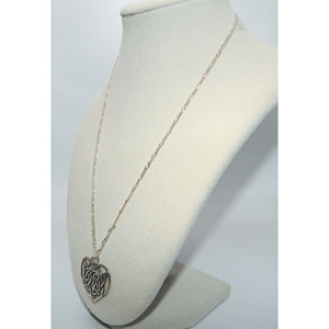 . 925 sterling <b>silver</b> chain & <b>heart</b> pendant <b>necklace</b> - Product Image 1