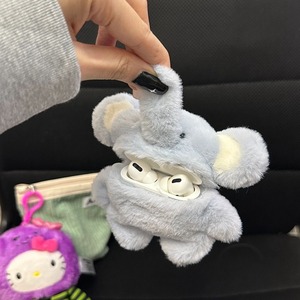 Étui en peluche amusant en forme d'éléphant bleu en fourrure 3D pour <span class=keywords><strong>Airpods</strong></span> <span class=keywords><strong>Pro</strong></span> 3/<span class=keywords><strong>Pro</strong></span> 2/<span class=keywords><strong>Pro</strong></span>, pour <span class=keywords><strong>AirPods</strong></span> 1/2/3/4 - Product Image 4