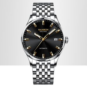 1Customized Luxury Men's Stainless Steel Mechanical Watch Water Resistant Pointer Dial <b>Chronograph</b> Fashion Hangzhou Movement - Product Image 2