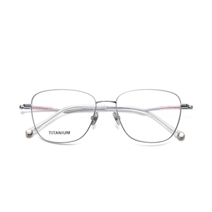 Monturas de Gafas de Titanio Rectangulares con Aro Completo, Ligeras, Unisex, para Adultos, Corrección de Visión, Diseño de Color Sólido - Product Image 1