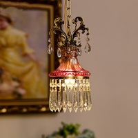 Lustre vintage français de style mi-siècle pour salon, chambre, hôtel, villa, luminaire suspendu en cristal classique antique