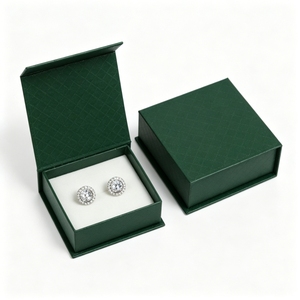Professional Custom Logo <b>Earring</b> <b>Box</b> Luxury PU Leather Magnetic Closure Jewelry <b>Gift</b> Case for Retail Jewelry Store OEM Accepted - Product Image 3