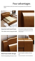 Cadre de lit en bois massif, lit double king size, lits en bois au design simple, personnalisation disponible, prix abordable