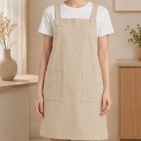 Tablier d'artiste réglable en polyester Oxford imperméable, style nordique, pour jardinage et pâtisserie