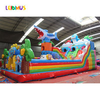 Castillo Inflable Grande para Exteriores, Casa de Brinco Inflable de Grado Comercial con Tobogán para Fiestas Infantiles de Alquiler