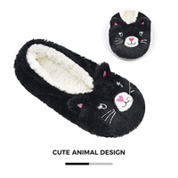 Femmes cadeaux uniques léger confortable chaud mignon Animal pantoufle chaussettes avec pinces semelles antidérapantes floue maison pantoufles chaussettes