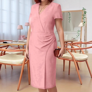 Colección Primavera-Verano 2026: Ropa de Mujer para Comercio Exterior, Estilo Europeo y Americano, Color Sólido, Elegante, Manga Corta, Holgado - Product Image 6