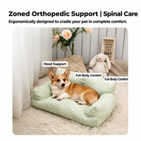 Prix d'usine Canapé-lit pour animaux de compagnie ergonomique 22C à sensation de fraîcheur, avec billes de massage 5D, portable, amovible et lavable, pour la protection vertébrale