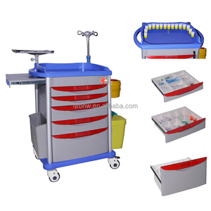 High Quality ABS Emergency Trolley Hospital ICU Room Medical <strong>Nursing</strong> Crash <strong>Cart</strong> - Product Image 5