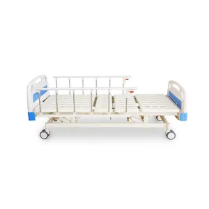 Nieuwste Modellen 3 Functie Ziekenhuis Verpleeghuis Zorg Medische Bed Handmatig Verstelbaar Bed Ziekenhuisapparatuur Bed