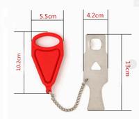 Serrure de porte portable 3 en 1, aucune installation nécessaire pour la sécurité de la maison et des voyages. Parfait pour hôtels, appartements, Airbnbs.