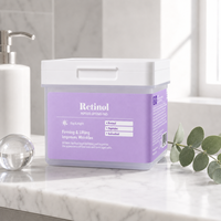 Coussinets liftants au rétinol et aux peptides, 120 coussinets, soin raffermissant anti-âge pour le visage