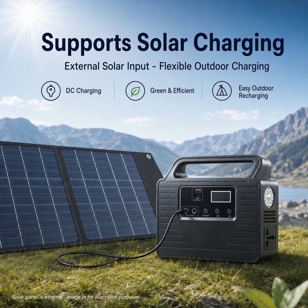 200W Outdoor Camping Backup Power Bank Energy Solar Rechargeable Electric Solar Generator Mini Portable Power Station Home Use · image 2
