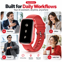 Bracelet Enregistreur Vocal IA Sans Écran pour Conversations Textiles avec Téléchargement Cloud Automatique et Autonomie de 5 Jours pour Réunions Clients